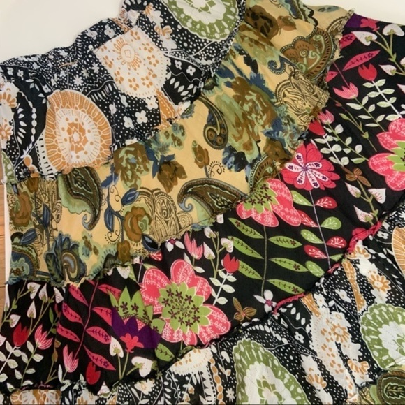 Vintage Tiara Peasant Cottage Core Floral Paisley Cotton Colorful Maxi Skirt - Picture 10 of 15
